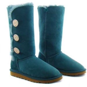 Ugg Bailey Button Triplet II Boot in Deep Atlantic (Teal)